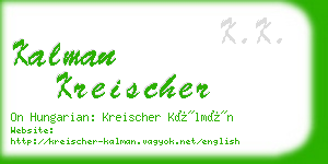 kalman kreischer business card
